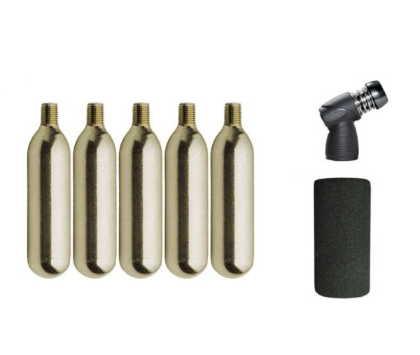 Bike CO2 pump Presta Schrader 16g pack of 5