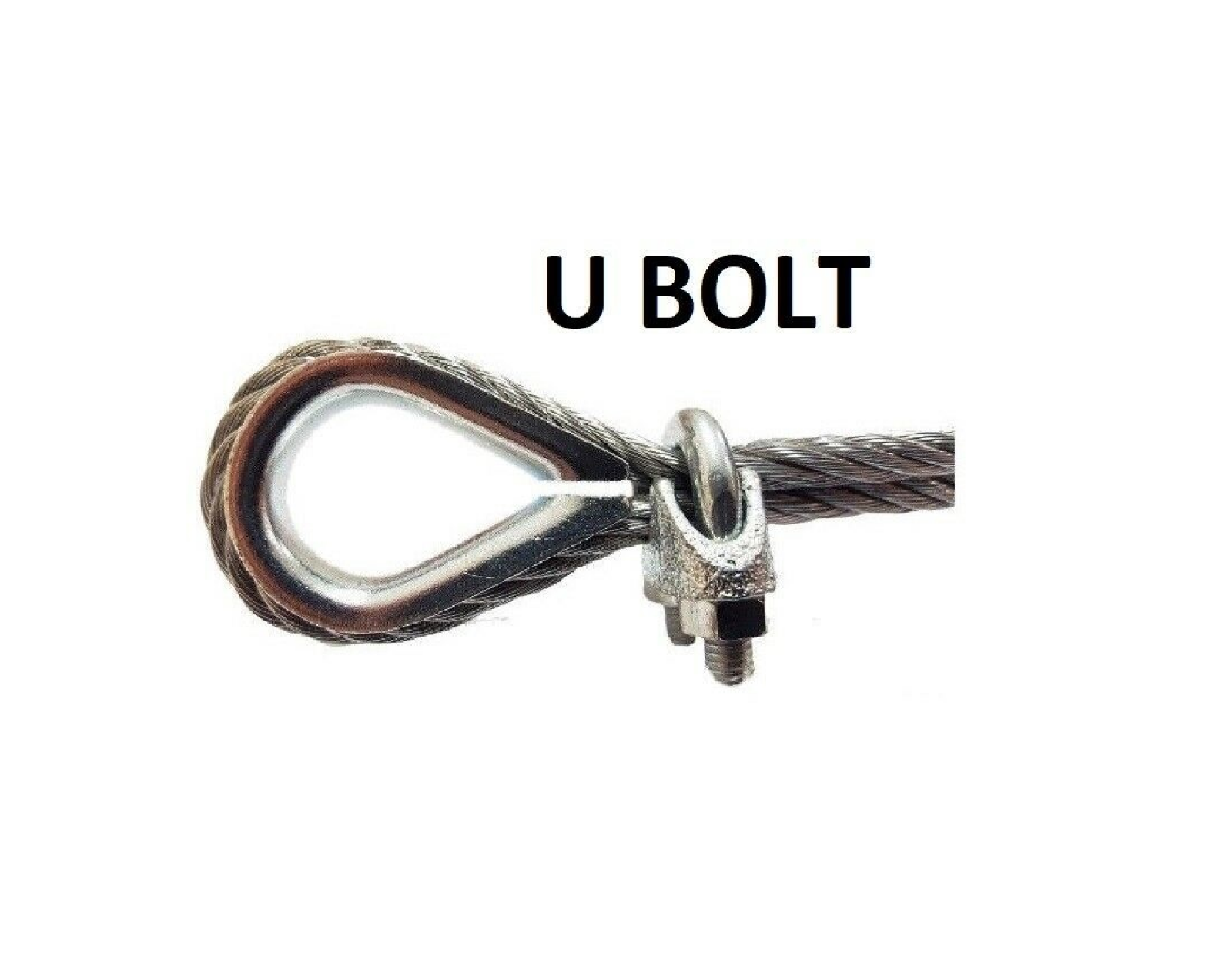 Simplex Duplex Egg Shape U Bolt Steel Wire Grip Grips Clamp Clips Rope Cable - Image 3