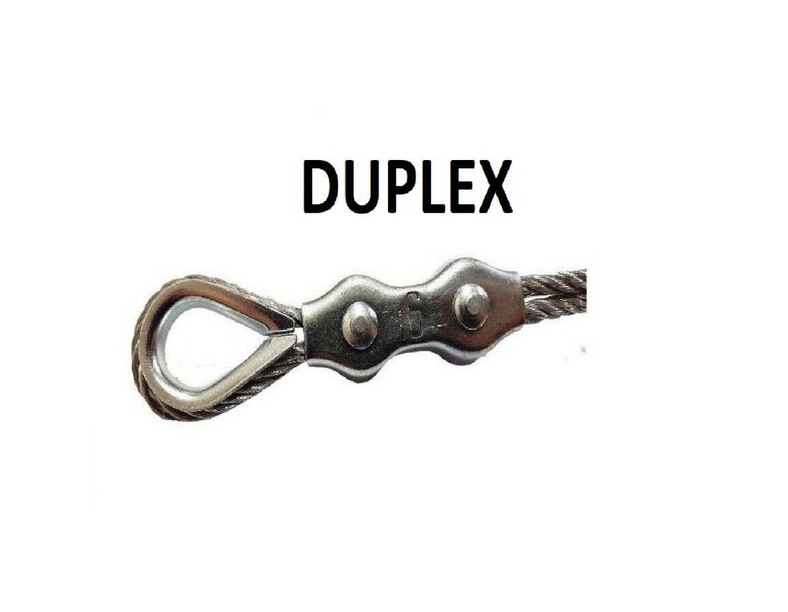 Simplex Duplex Egg Shape U Bolt Steel Wire Grip Grips Clamp Clips Rope Cable - Image 7