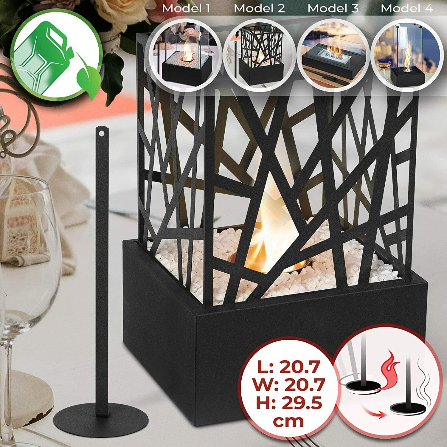 BioEthanol Fireplace Biofire Indoor Outdoor Camping Top Burner Fire Funky Modern - Image 11