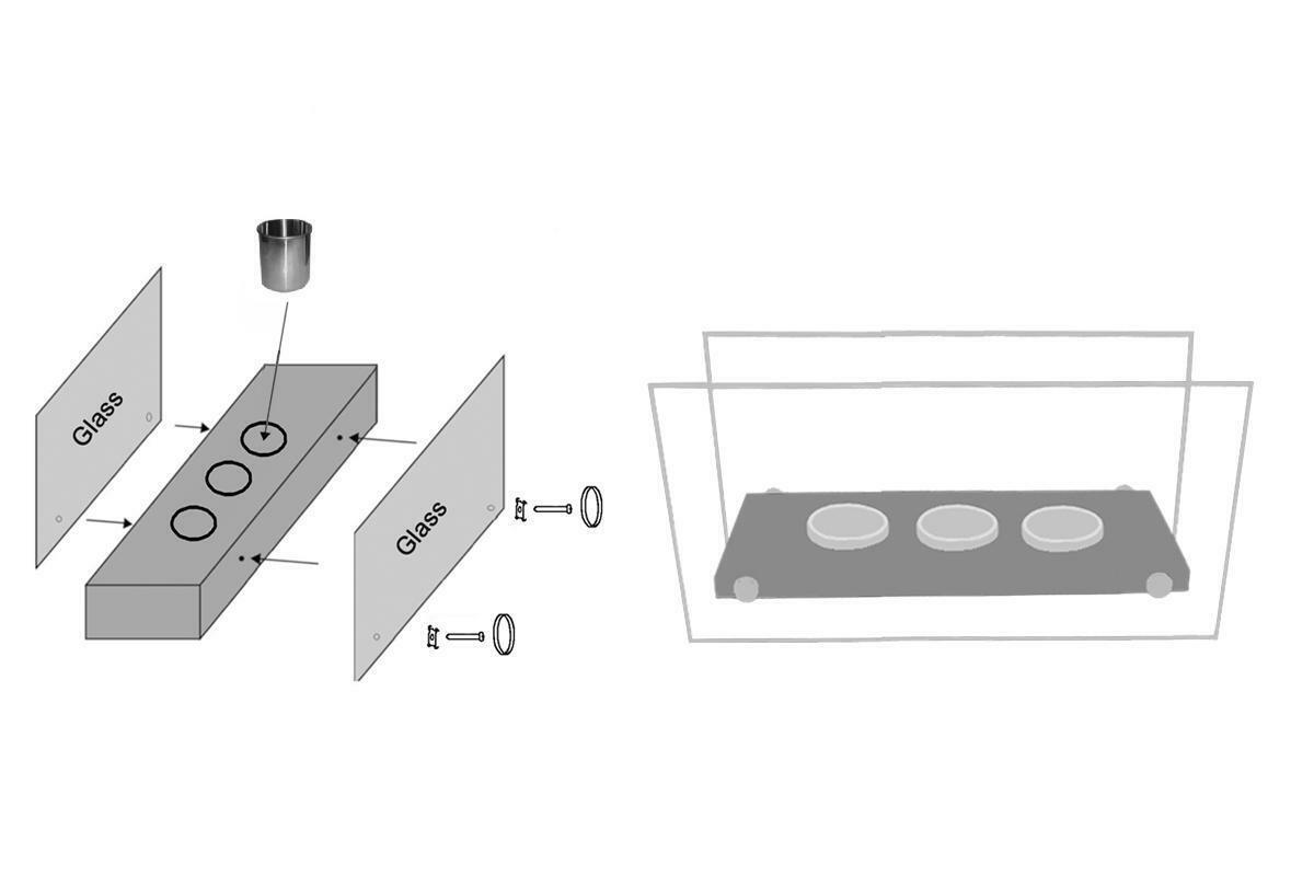 Bio Ethanol Table Fireplace Indoor Outdoor Glass Burner Fire Bioethanol VIC3 - Image 2