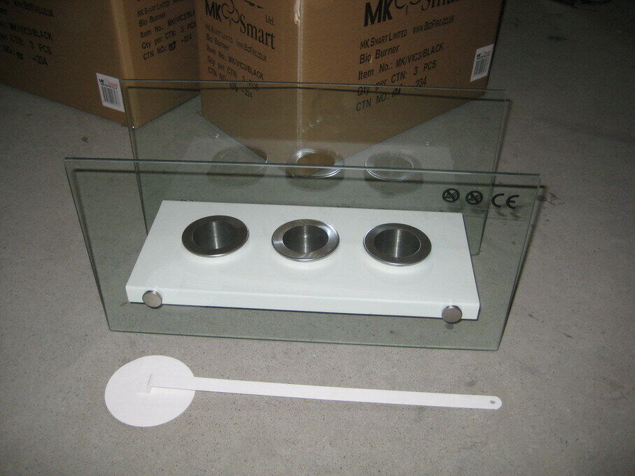 Bio Ethanol Table Fireplace Indoor Outdoor Glass Burner Fire Bioethanol VIC3 - Image 10