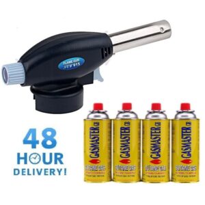 Blow Torch Butane Gas Flamethrower Burner Welding Auto Ignition Camping