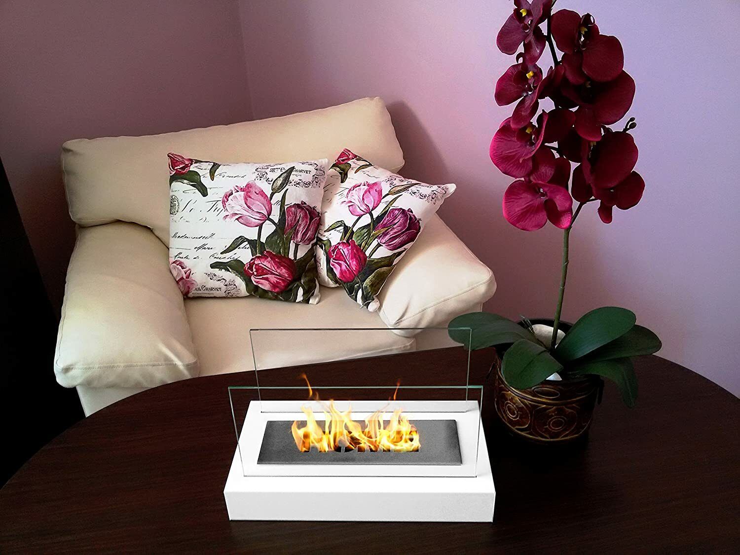 Bio Ethanol Eco Table Fireplace Indoor Outdoor Glass Burner Fire Bioethanol HOME - Image 16