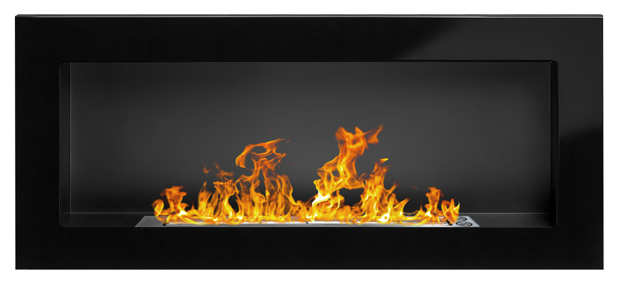 Bio-Ethanol Fireplace Biofire Professional 900 x 400 High Gloss Black DAMAGED
