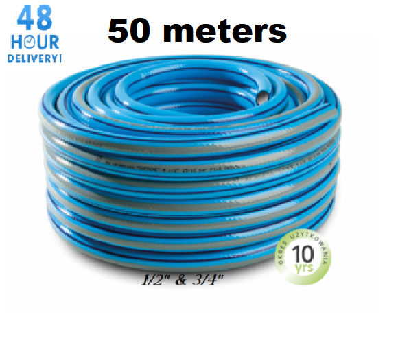 Garden Hose Pipe Reinforced Outdoor Blue Premium 4 Layer 1/2 3/4 25M 50M 1M 10M - Image 5