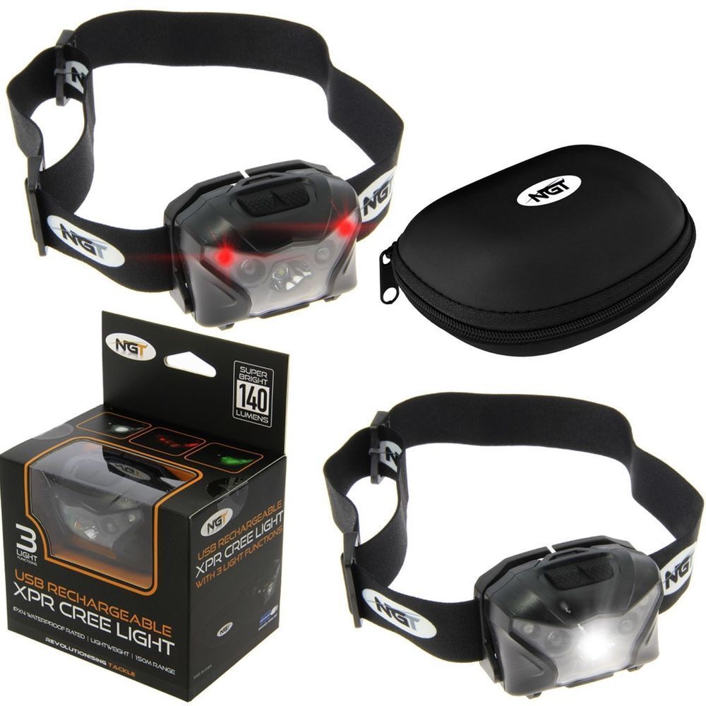 NGT XPR Fishing Light 140 Lumens Rechargeable Cree Head Lamp Torch Camping - Image 6
