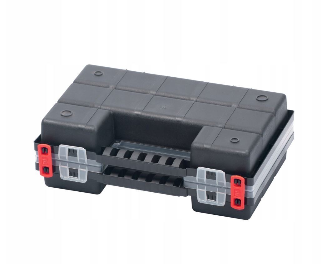 Duo Compartment Storage Tandem Organiser Case Tool Box Adjustable Dividers - Image 8