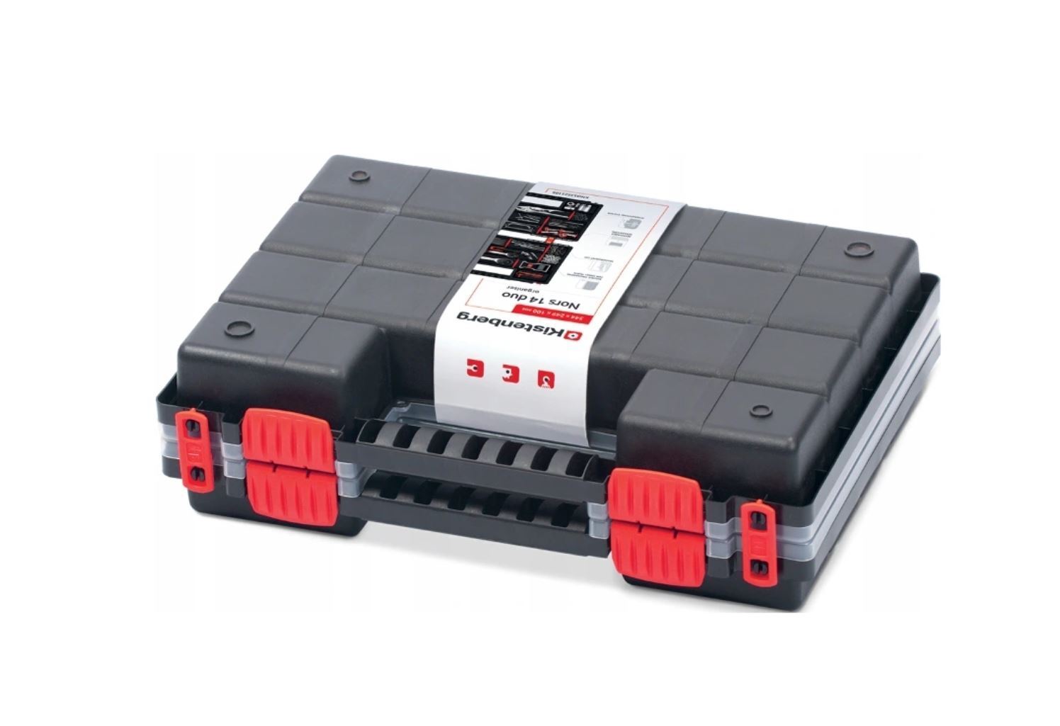 Duo Compartment Storage Tandem Organiser Case Tool Box Adjustable Dividers - Image 12