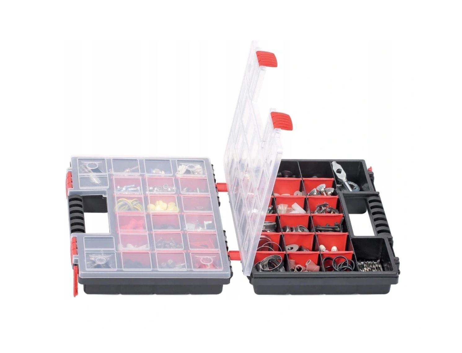 Duo Compartment Storage Tandem Organiser Case Tool Box Adjustable Dividers - Image 16