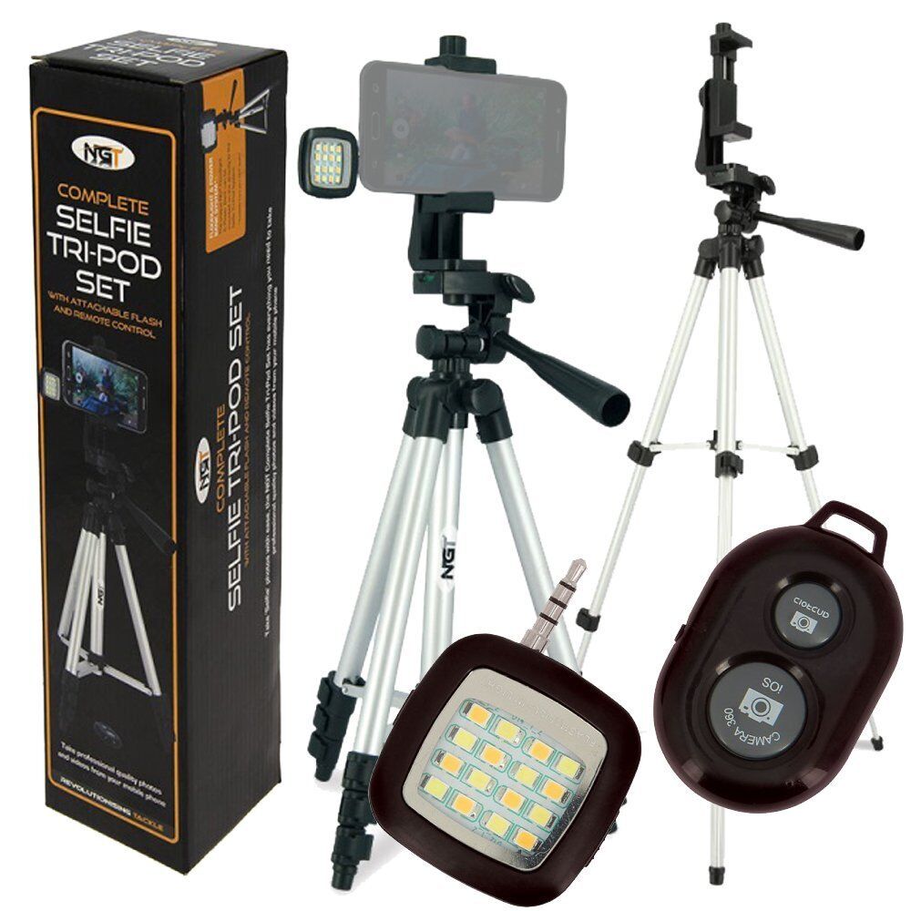 NGT SELFIE REMOTE CONTROL SELFIE CARP FISHING CAMERA TRIPOD / STAND FOR PHONE - Image 3