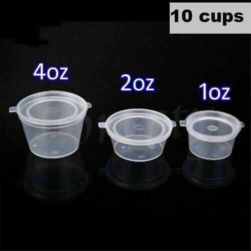 Clear Hinged Lid Plastic Single Use Sauce Containers Cups Pot Tub Deli Takeaway - Image 3