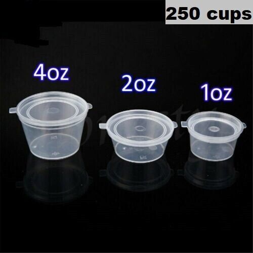 Clear Hinged Lid Plastic Single Use Sauce Containers Cups Pot Tub Deli Takeaway - Image 7