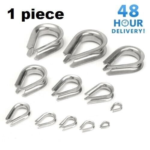 GALVANISED THIMBLE THIMBLES WIRE CABLE ROPE CABLE CLIPS CLAMPS 2mm - 6mm - Image 3