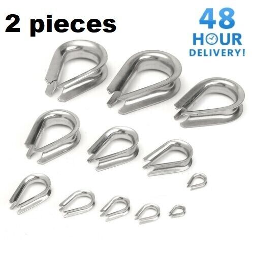 GALVANISED THIMBLE THIMBLES WIRE CABLE ROPE CABLE CLIPS CLAMPS 2mm - 6mm - Image 4