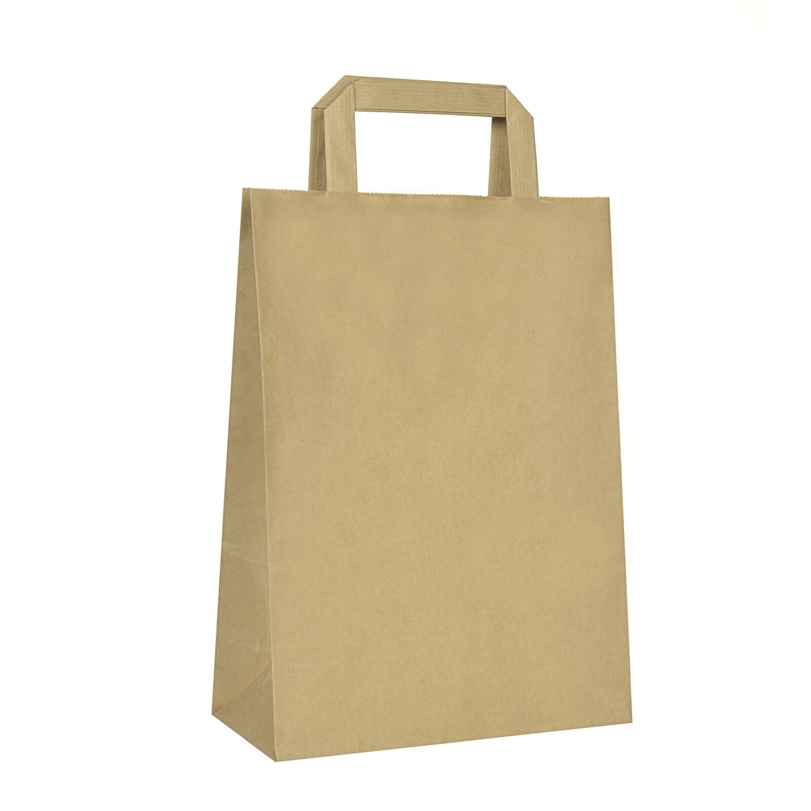 KRAFT PAPER BROWN & WHITE SOS FOOD CARRIER BAGS WITH HANDLES PARTY TAKEAWAY ETC - Image 8