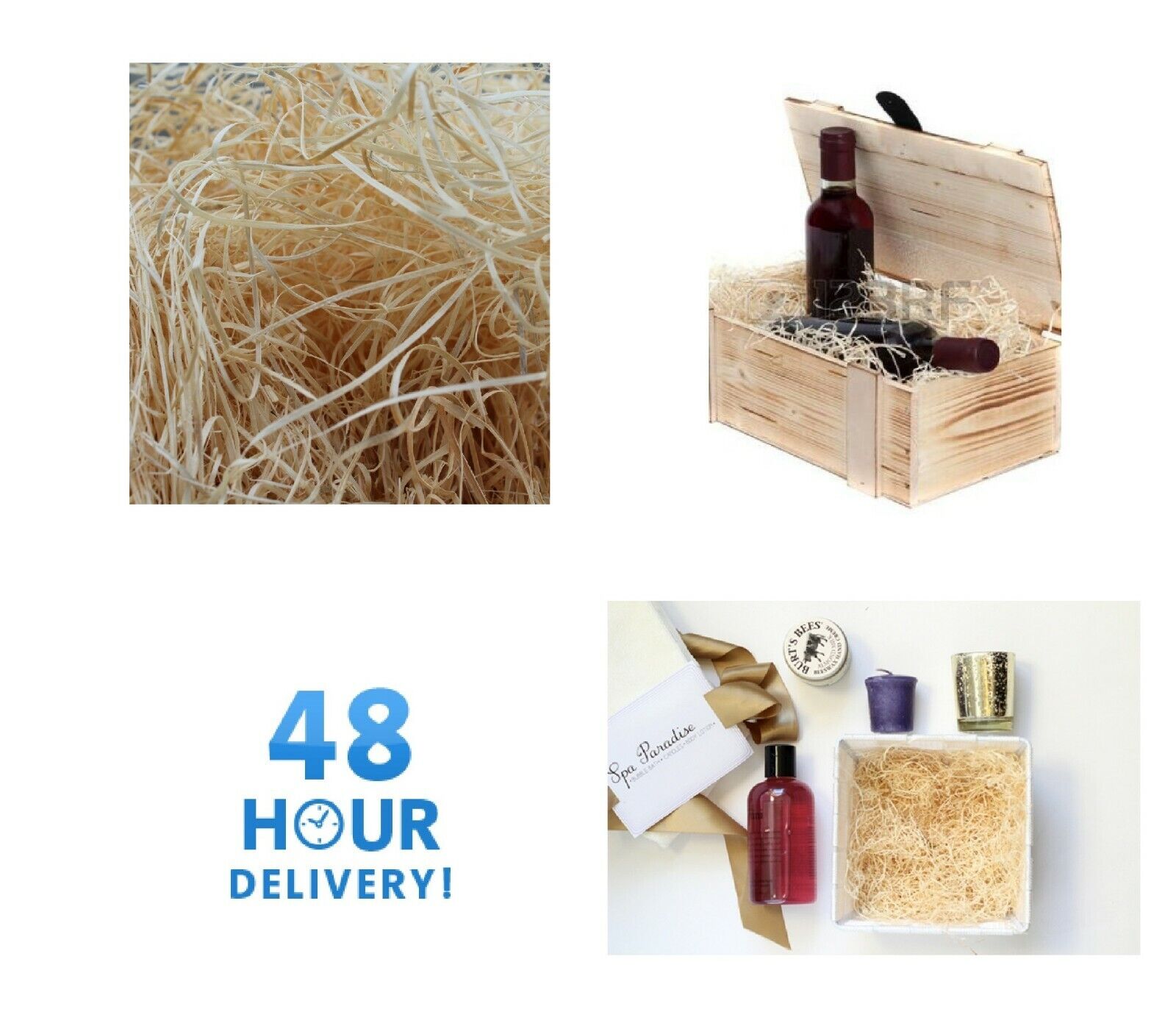 WOOD WOOL | HAMPER Fill | Packaging Filling Gift Basket Shred Wood Wool Pets - Image 2
