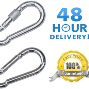 CARABINER CLIP ~ Choose: BASIC, or SCREW LOCK ~ Large & Small ~ HEAVY DUTY!