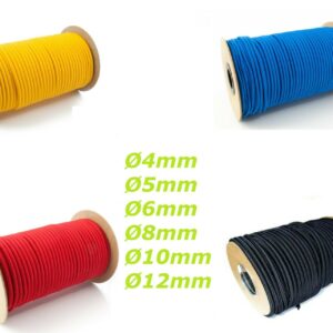 ELASTIC BUNGEE ROPE   BLACK  GREEN  RED  SHOCK CORD  TIE DOWN  4mm 6mm 8mm 10mm