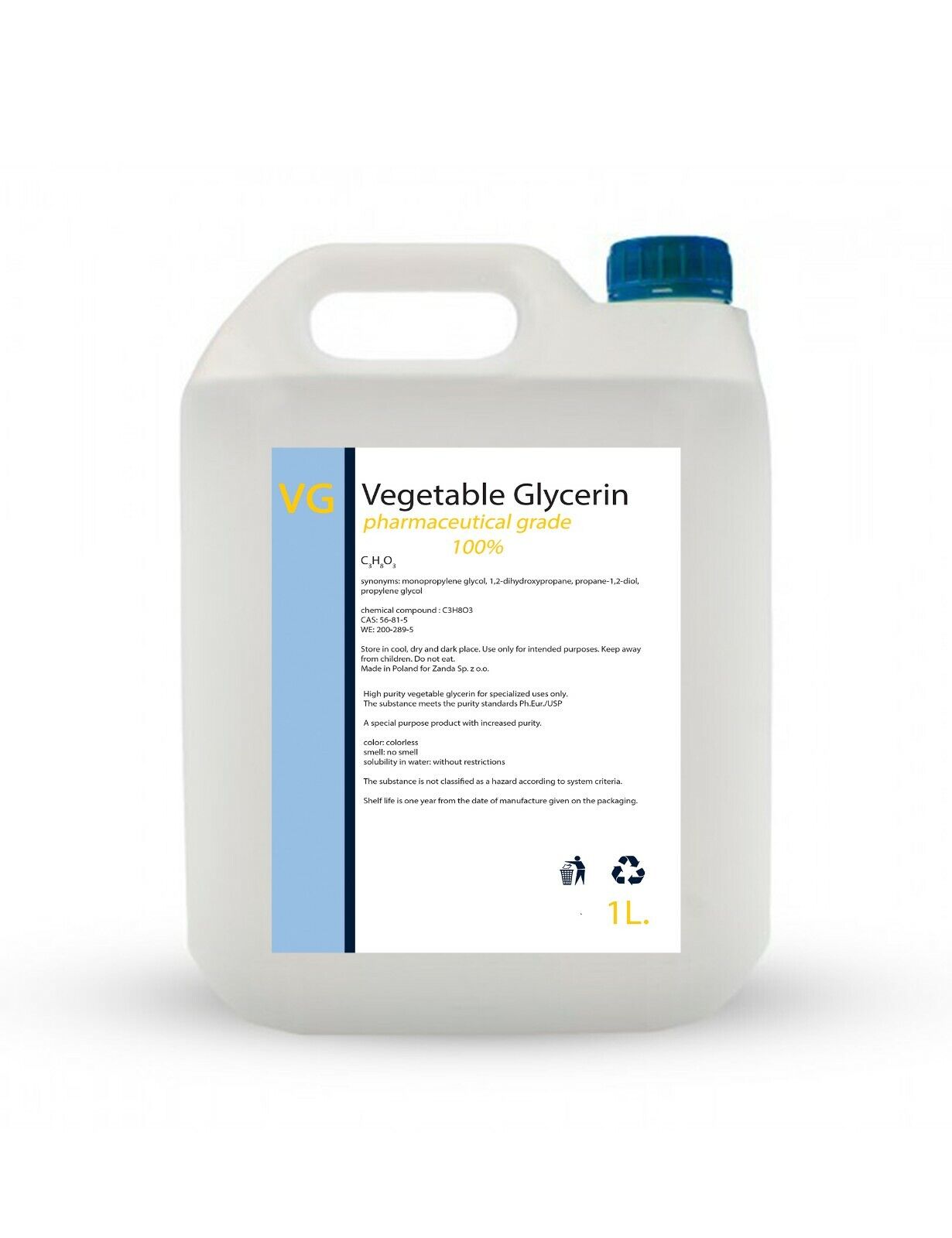 Vegetable Glycerine / Glycerol, USP Food & Cosmetic Grade, Kosher, 8 Sizes - Image 2