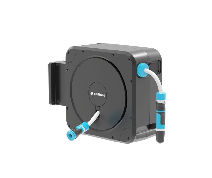 Garden Hose Watering Reel Set Retractable Portable/Wall Mounted Automatic 20m+2 - Image 3