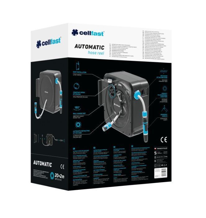 Garden Hose Watering Reel Set Retractable Portable/Wall Mounted Automatic 20m+2 - Image 9