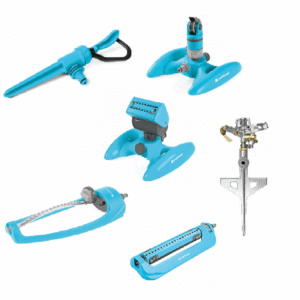 Impulse Metal Spike Sprinkler Tripod Sprayer Hose Pipe Water Garden Lawn Grass