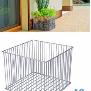 Garden Gabion Stones Pot Planter Square Bed Rock Basket Galvanised Steel Futura