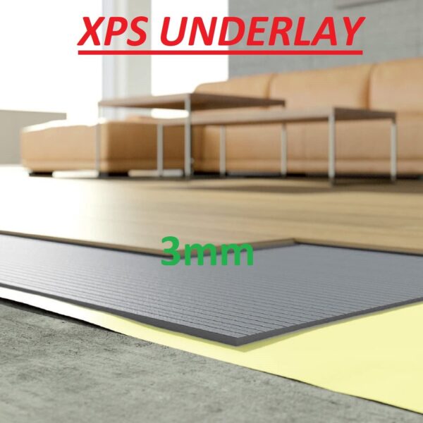 XPS Underlay Insulation 3mm - Wood or Laminate Flooring - Like Fibreboard