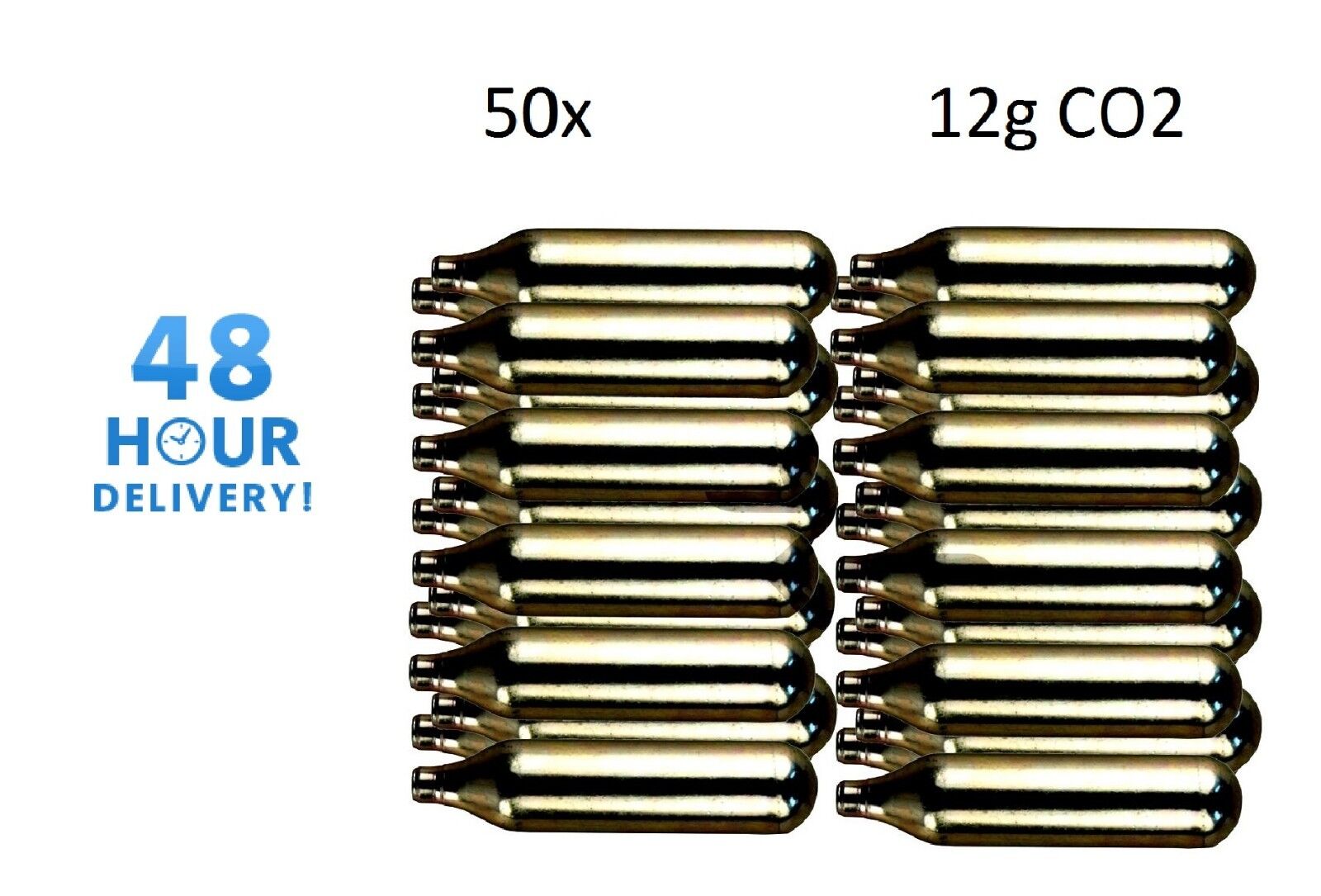 Gas Capsule Charger 50 pcs CO212g Gun cartridge Rifle Pistol Airgun silver metal - Image 2