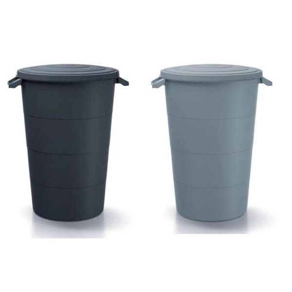 BLACK REFUSE DUST BIN WASTE PLASTIC BINS HEAVY DUTY GARBAGE BIN 80 120L 160L LID