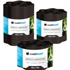 Lawn Edging Border Flexible Edge Corrugated Landscape 10cm 15cm 20cm grey, black