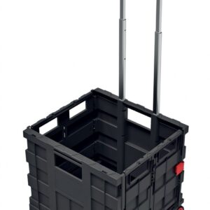 FOLDING SHOPPING CART FOLDABLE ROLLING TROLLEY CAR BOOT STORAGE BOX 30KG