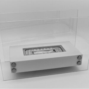 Bio Ethanol Table Fireplace Indoor Outdoor Glass Burner Fire Bioethanol Scala 2 White