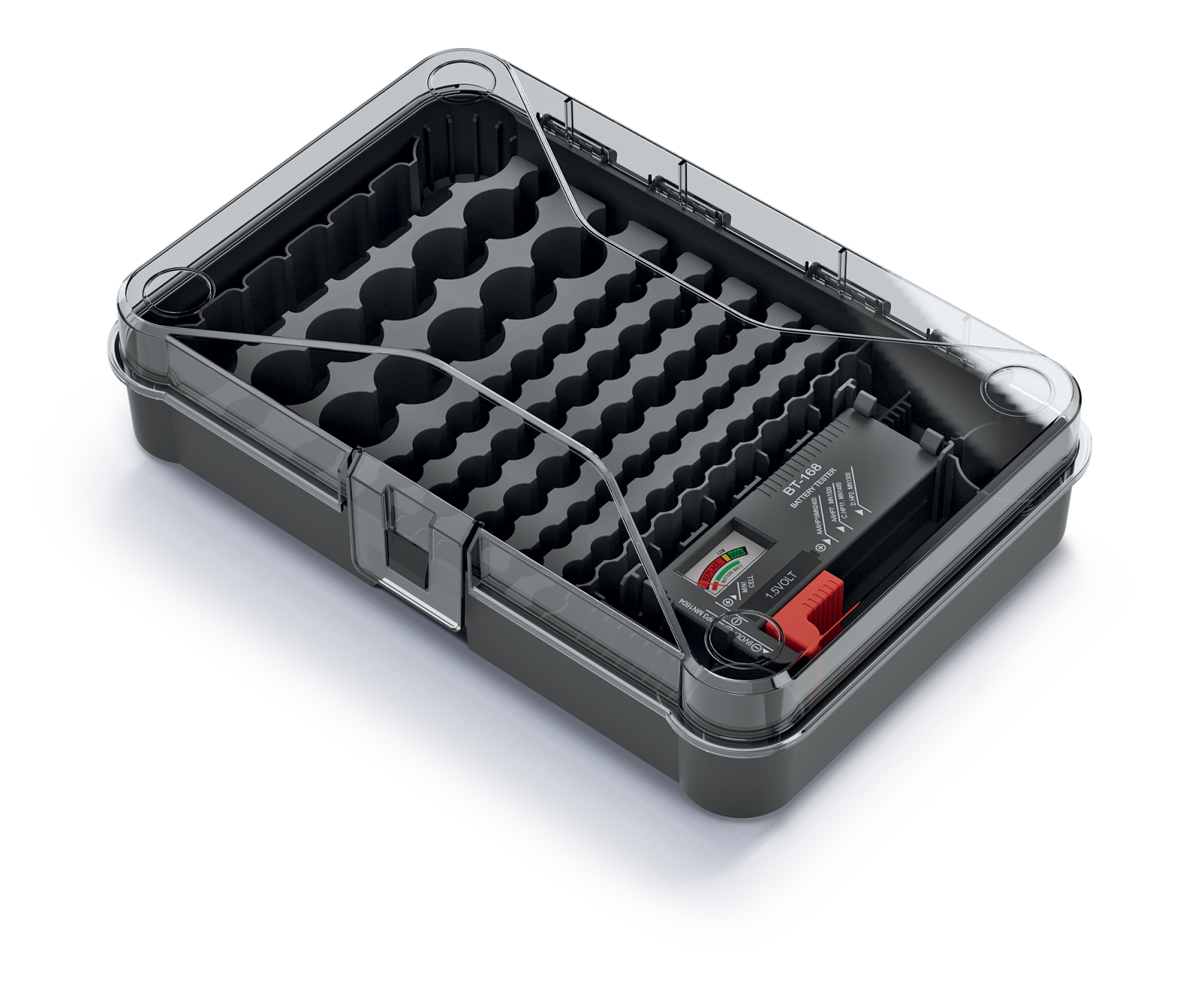 Battery Organiser Storage Case Bag Box Holder AA AAA C D 9V Tester 2 Options - Image 5