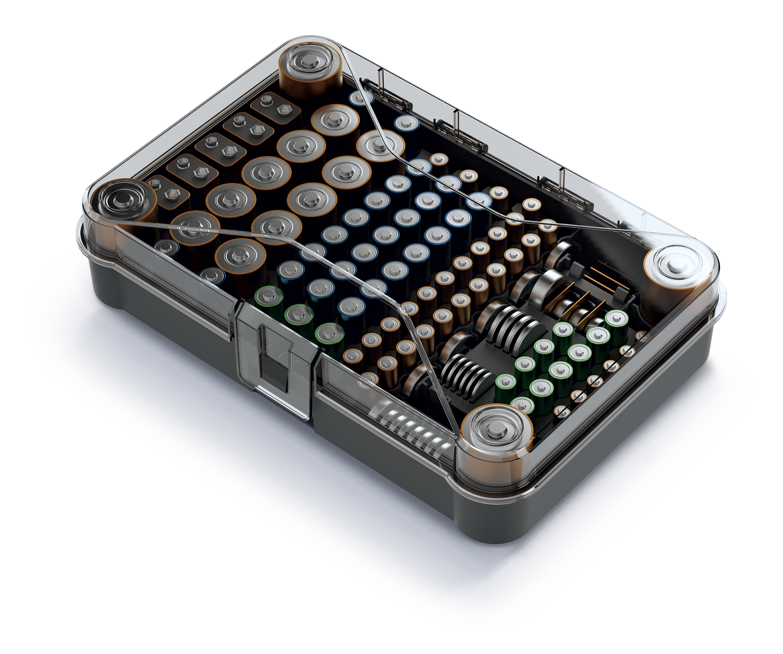 Battery Organiser Storage Case Bag Box Holder AA AAA C D 9V Tester 2 Options - Image 9