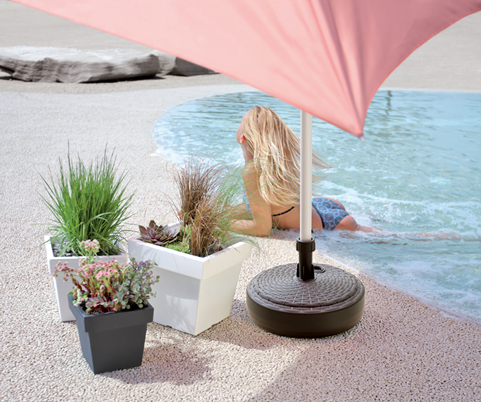 Parasol Umbrella Base Stand Sand Water Plastic Pole Garden Beach Patio Sun Shade - Image 2