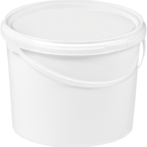 Plastic Buckets Tubs White Containers without lids 3L