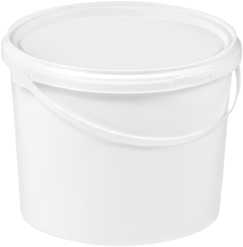 Plastic Buckets Tubs White Containers without lids 3L