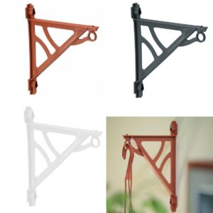 HANGING WALL MOUNTED BRACKET FOR BASKET PLANT POTS SET OF 2 MOUNTS
