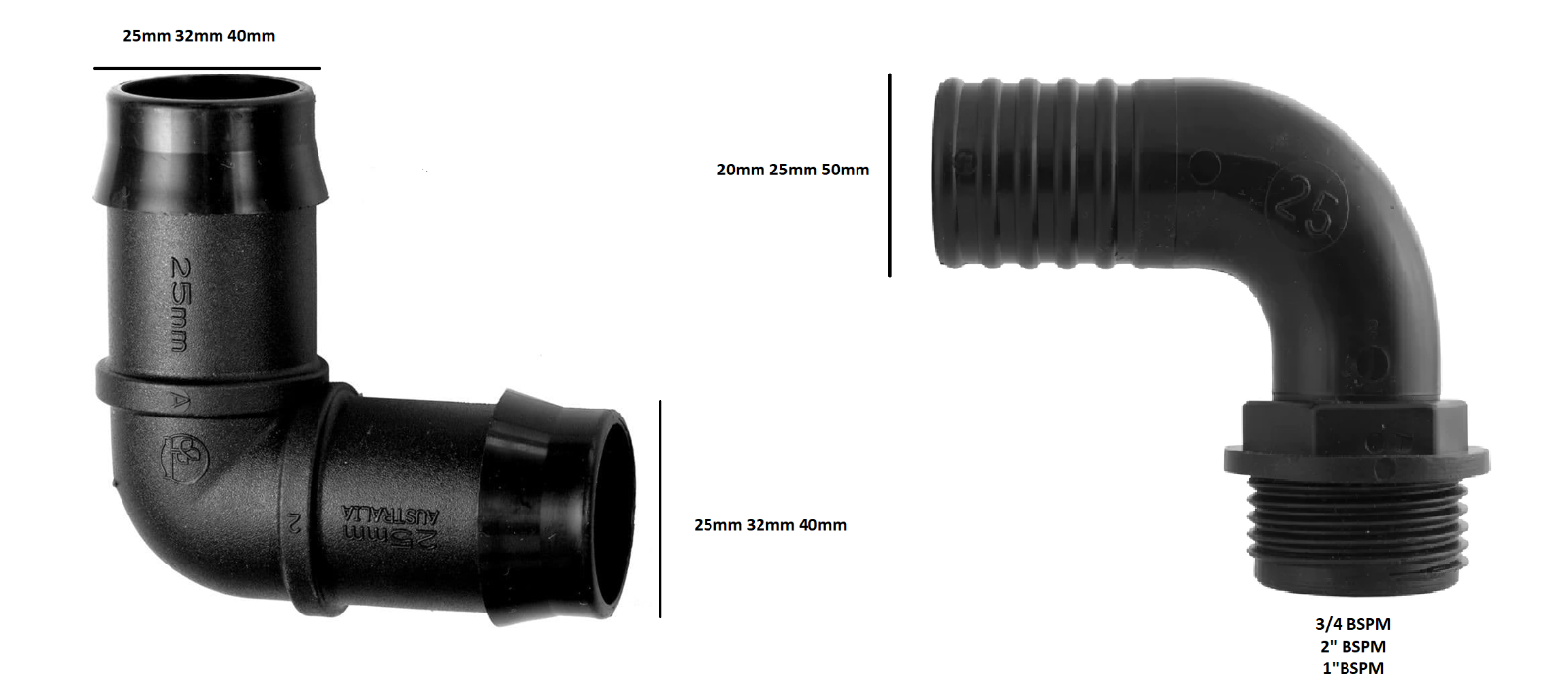 Flexible Pond Hose Pipe Fitting T/Bend/Straight/Tap/Valve/Tee/Elbow/Flow Control - Image 6