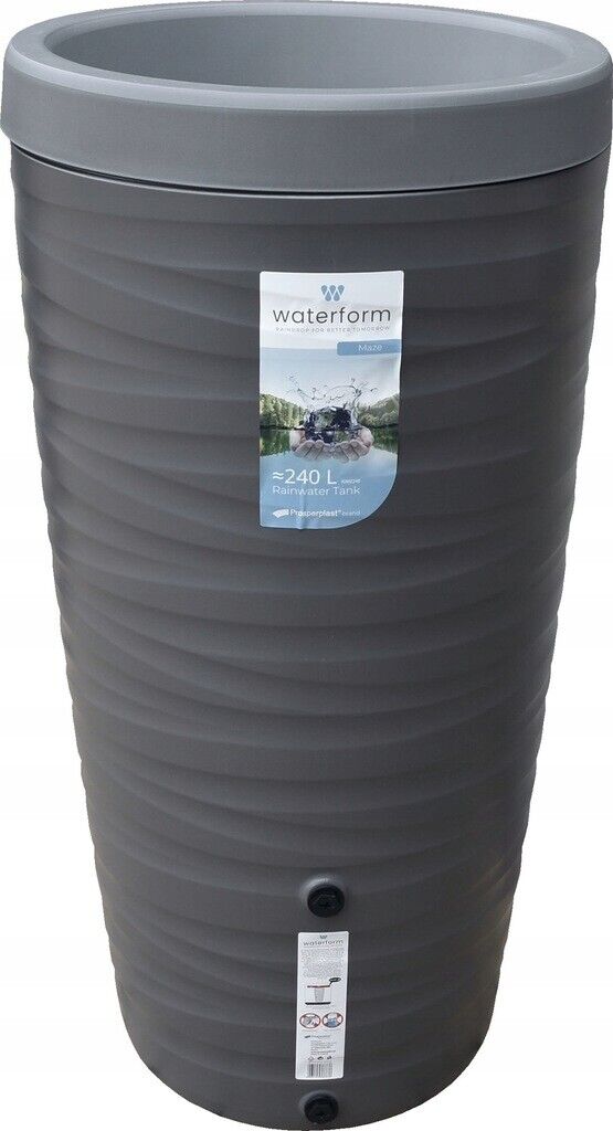Rainwater tank Water butt Collection Storage Harvesting 240L + connections Maze - Image 20