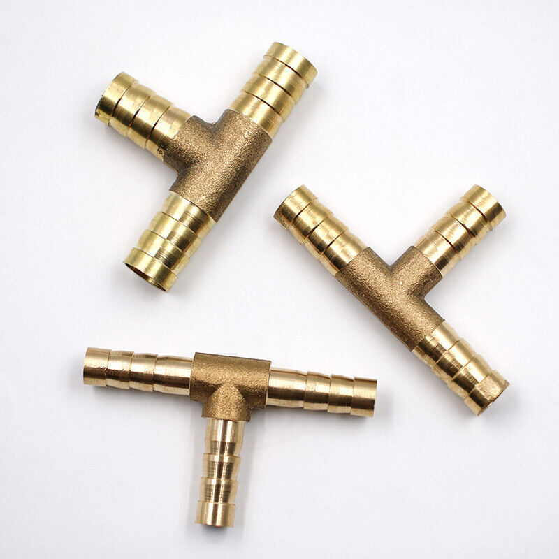 BRASS T Y JOINER Various Piece Fuel Hose Gas Joiner TEE CONNECTOR (VARIOUS SIZE) - Image 4
