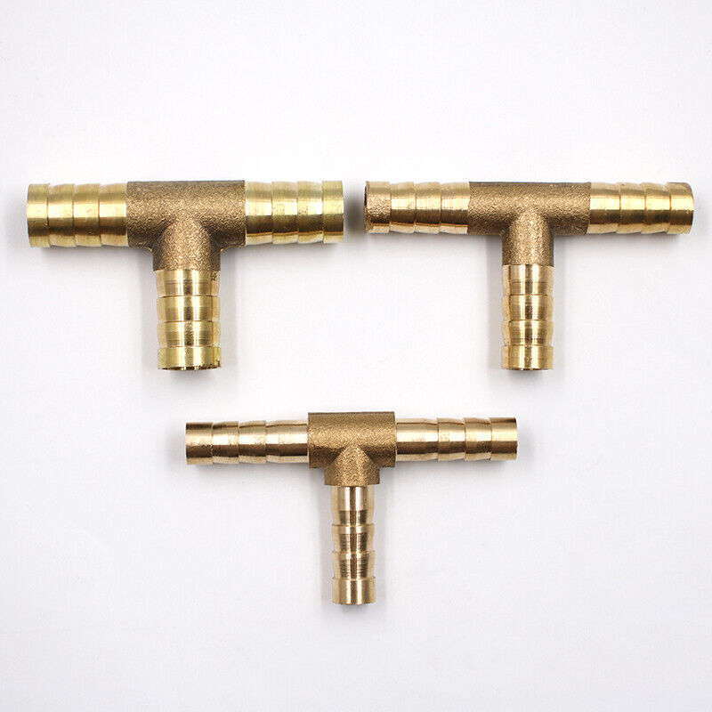 BRASS T Y JOINER Various Piece Fuel Hose Gas Joiner TEE CONNECTOR (VARIOUS SIZE) - Image 6