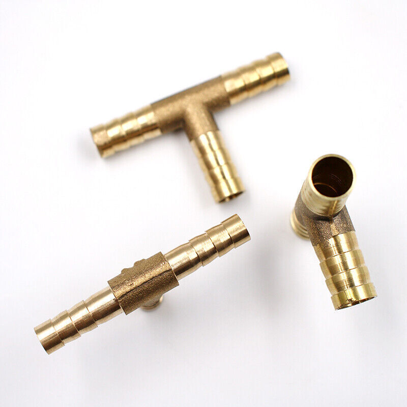 BRASS T Y JOINER Various Piece Fuel Hose Gas Joiner TEE CONNECTOR (VARIOUS SIZE) - Image 5