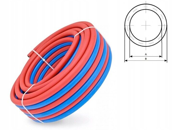 Twin Line Welding Hose 20 Bar for Oxygen and Acetylene 5/16" 9mm Cutting - Image 3
