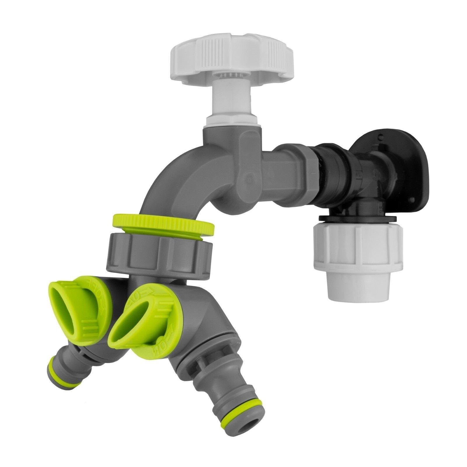 MDPE Compression Wall Flange Plate + Hozelock Compatible Quick Connect Tap - Image 18