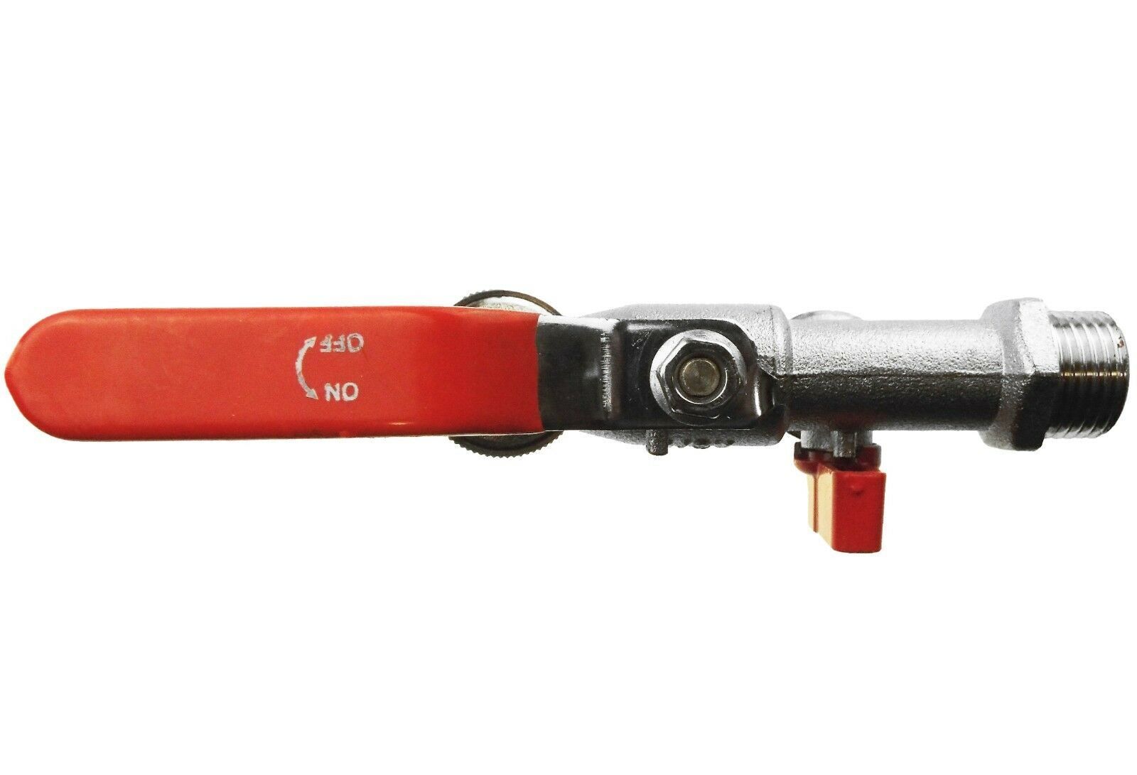 1/2"-3/4" BSP DOUBLE OUTLET LEVER GARDEN OUTDOOR TAP 2-WAY BRASS NICKLE PLATED - Image 3