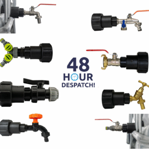 IBC S60x6 water tank Extended outlet connection/adaptor  a range of tap fittings