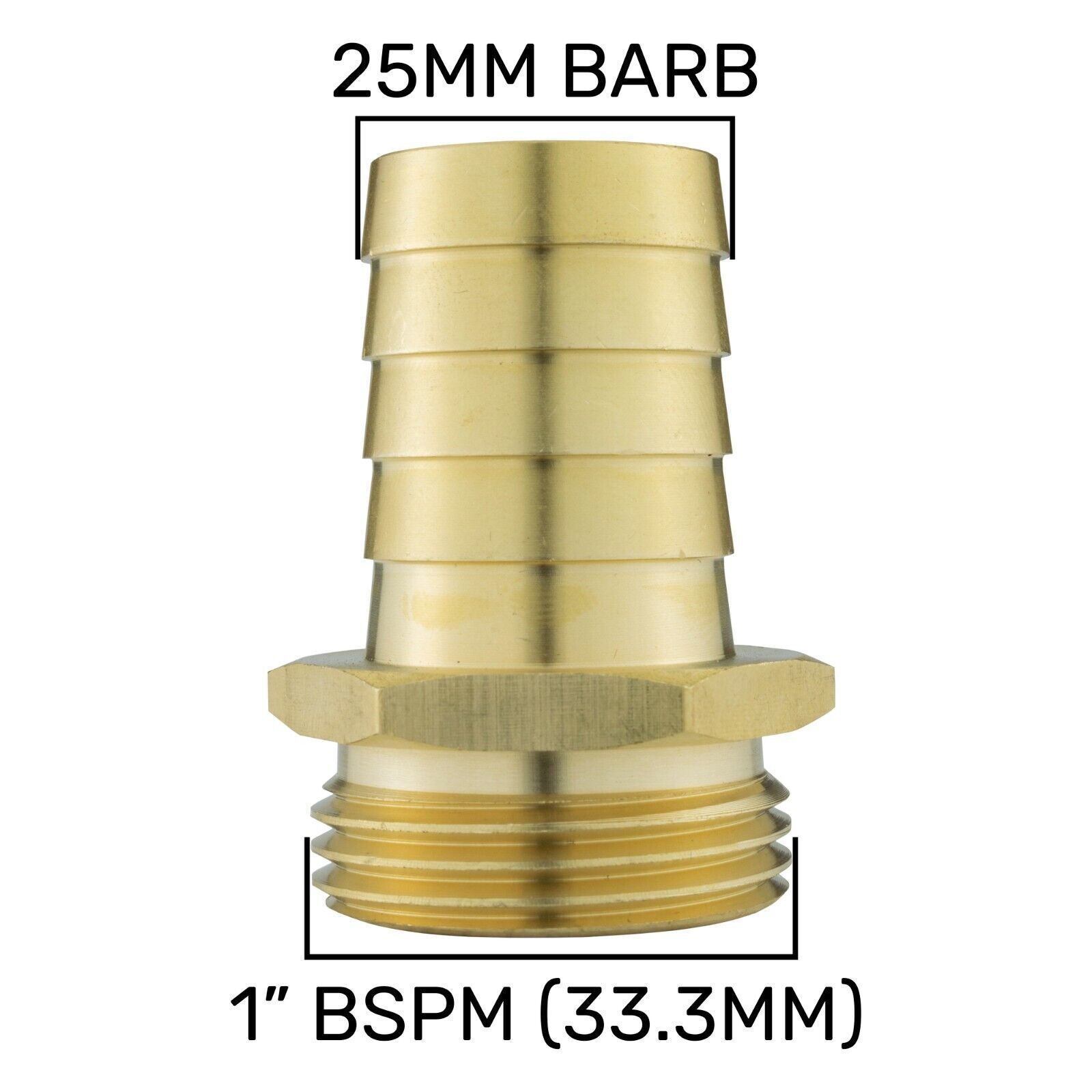 Brass Hosetails Barb-BSP Male thread joiner air gas water fuel hose tails - Image 10